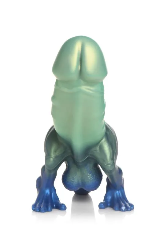 XR Brands - Jurassic Cock Dinosaurier Dildo - Grün & Blau – Bild 5