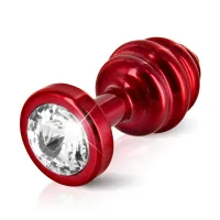 Diogol - Ano Butt Plug Ribbed Red 30 mm Diogol - Ano Butt Plug Ribbed Red 30 mm