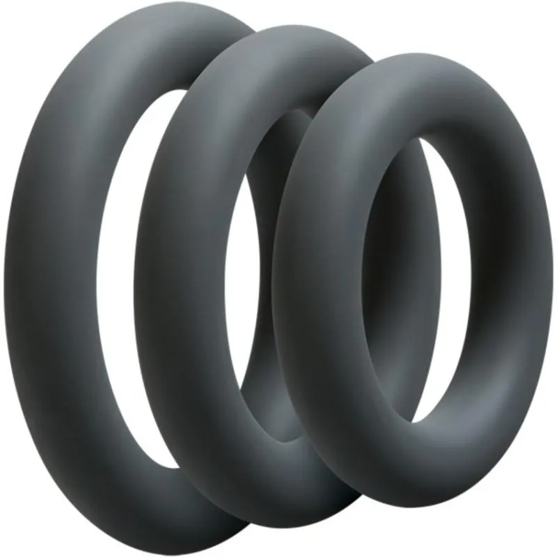 Doc Johnson - OptiMALE 3 C-Ring Set Dick - Grau Doc Johnson - OptiMALE 3 C-Ring Set Dick - Grau