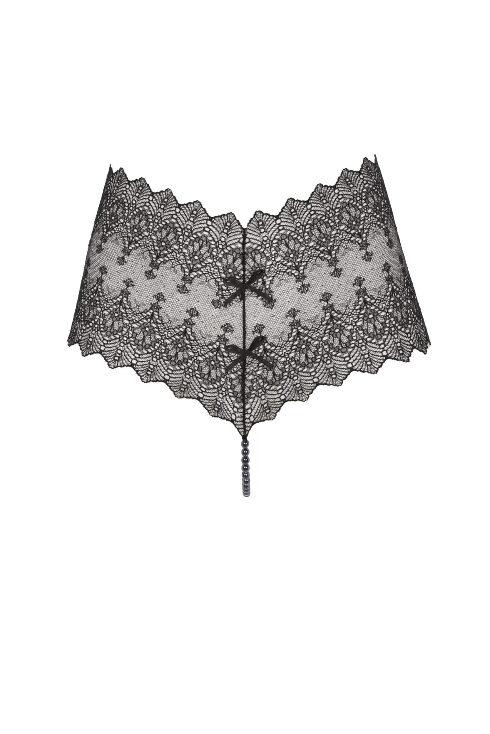 Bracli - Geneva Dark Tights - Luxus Perlenstring Dessous Größe M – Bild 2