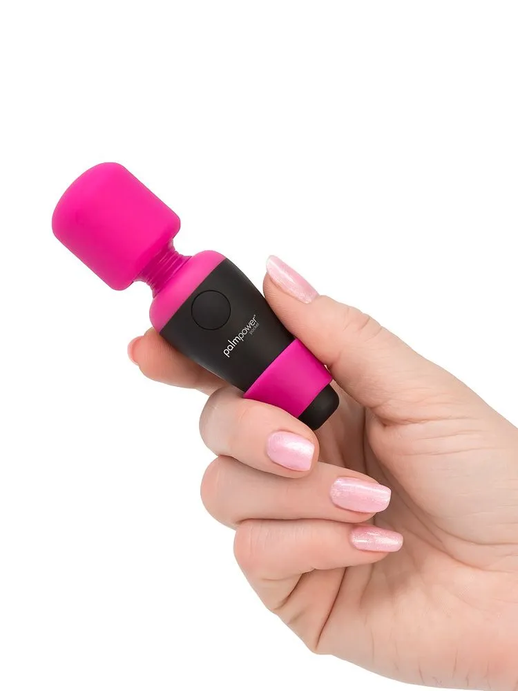 Palm Power Pocket: Mini-Massagestab, schwarz/pink Palm Power Pocket: Mini-Massagestab, schwarz/pink