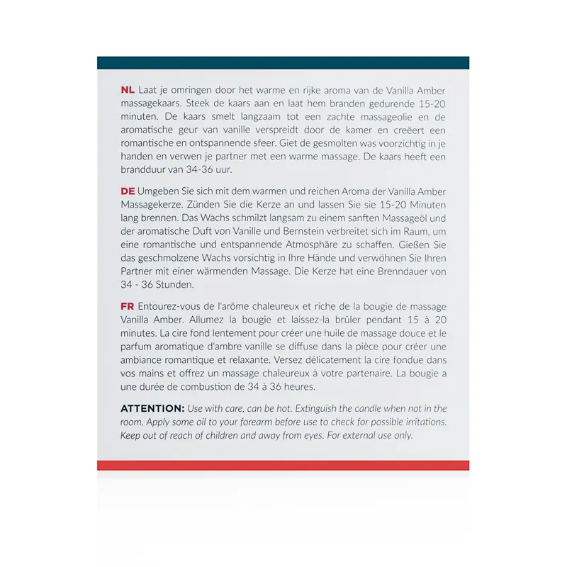 Exotiq Massagekerze Vanilla Amber - 200g – Bild 5