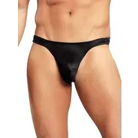 Male Power Satin: String, schwarz (L/XL) Male Power Satin: String, schwarz (L/XL)