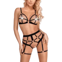 2tlg. Harness Dessous Set schwarz 2tlg. Harness Dessous Set schwarz