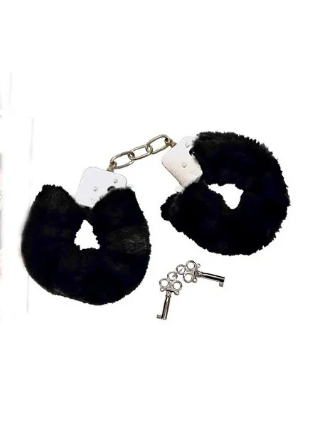 Bad Kitty Plüschhandschellen, schwarz Bad Kitty Plüschhandschellen, schwarz