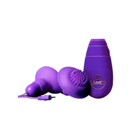 Double Double: Vibrierender Nippelsauger und Klitorisvibrator, lila Double Double: Vibrierender Nippelsauger und Klitorisvibrator, lila