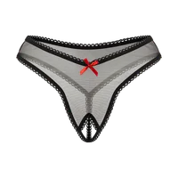 Schicker Ouvert-String mit Ziernaht Schicker Ouvert-String mit Ziernaht