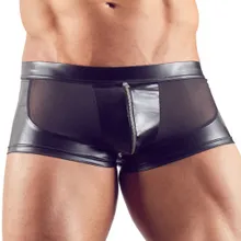 Pants mit Wetlook Einsätzen und Front-Reißverschluss Pants mit Wetlook Einsätzen und Front-Reißverschluss