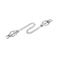 Gummierte Klemme mit Verbindungskette Gummierte Klemme mit Verbindungskette