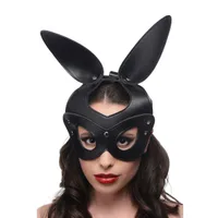 Master Series Bad Bunny: Leder-Kopfmaske, schwarz Master Series Bad Bunny: Leder-Kopfmaske, schwarz