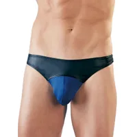 Wetlook-String, schwarz/royal (L) Wetlook-String, schwarz/royal (L)