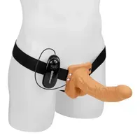Vibrating Hollow Strap-On with Balls, 25 cm Vibrating Hollow Strap-On with Balls, 25 cm