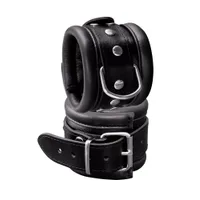 Xx-DreamsToys: Leder-Handfesseln breit, schwarz Xx-DreamsToys: Leder-Handfesseln breit, schwarz