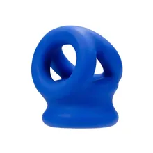 Tri-Squeeze Ballsling: Penis- und Hodenring, blau Tri-Squeeze Ballsling: Penis- und Hodenring, blau