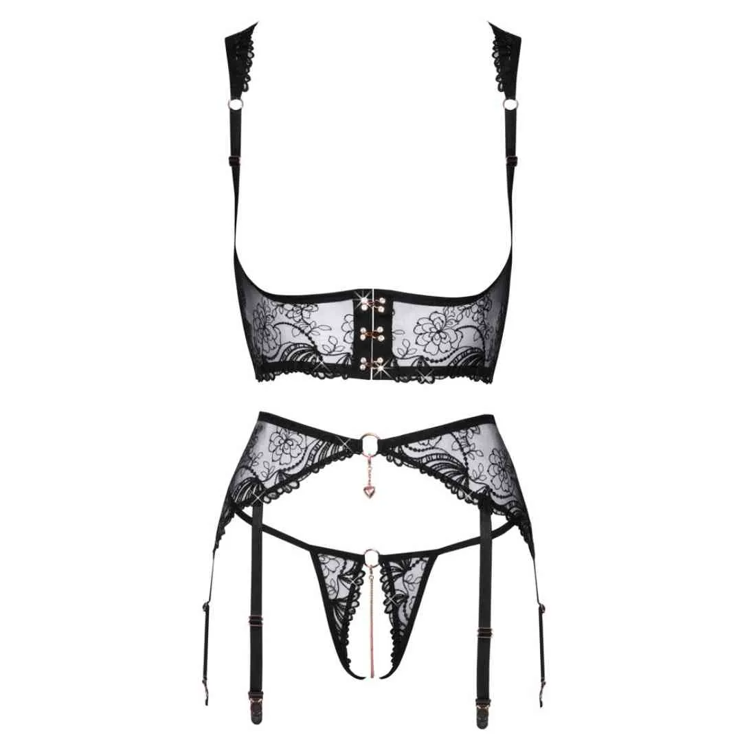 Straps-Set Ouvert mit Pailletten Straps-Set Ouvert mit Pailletten