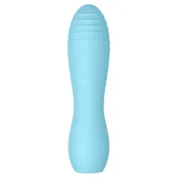 Minivibrator blau mit geraden Stimulationsrillen Minivibrator blau mit geraden Stimulationsrillen