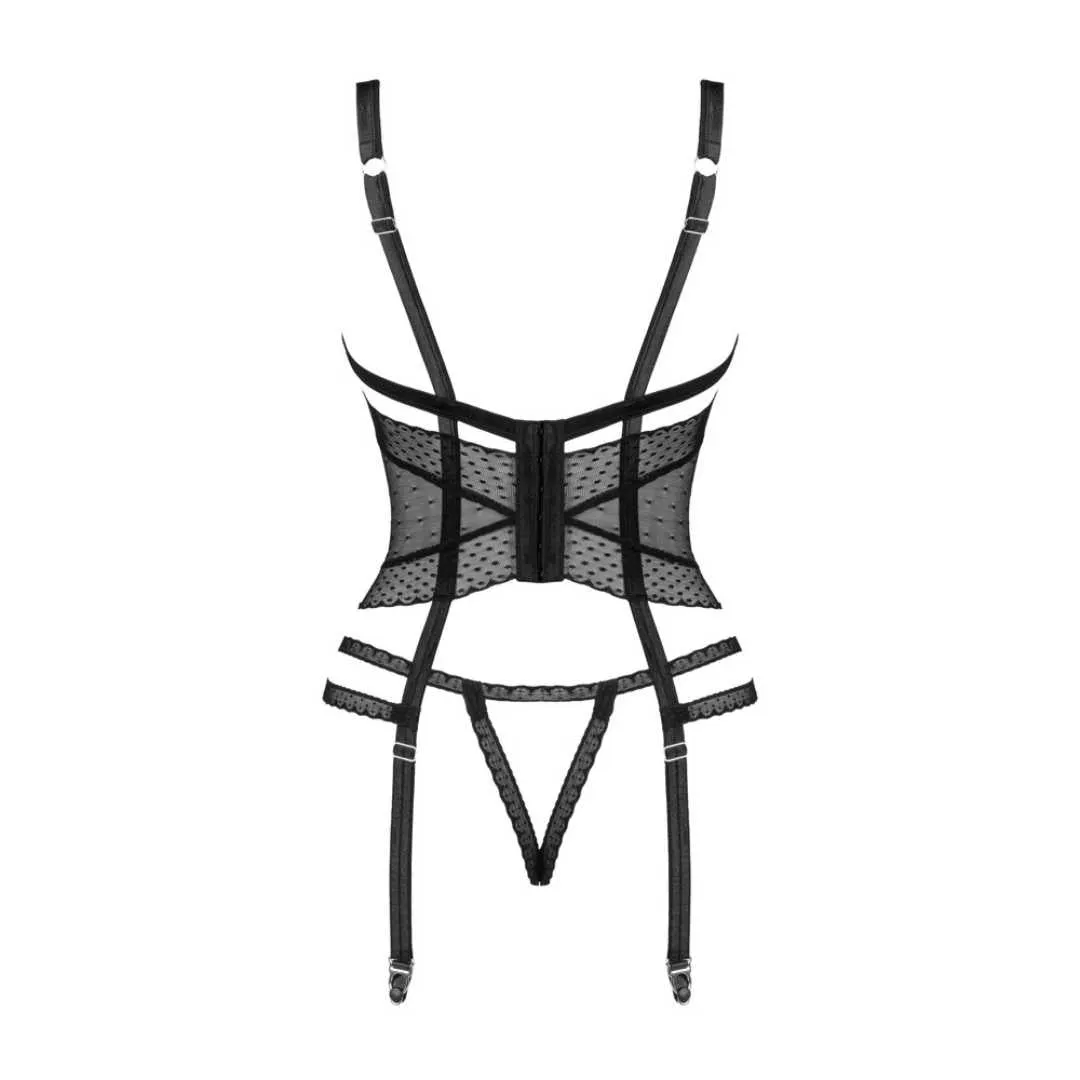 Straps-Korsett Ouvert plus Tanga "Lanelia" – Bild 5