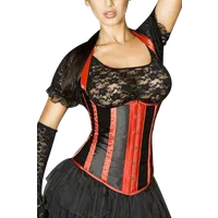 Unterbrustcorsage rot schwarz Unterbrustcorsage rot schwarz