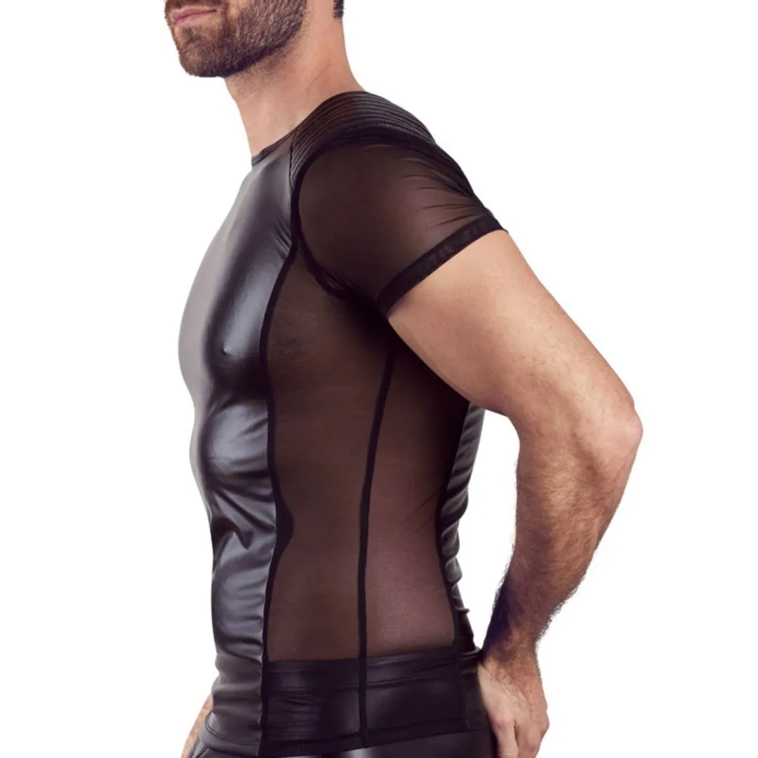 T-Shirt im Mattlook mit gesteppten Schultern – Bild 5