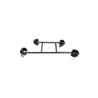 Black Label Stainless Steel Deluxe Pranger: Pranger mit Lederfesseln, schwarz Black Label Stainless Steel Deluxe Pranger: Pranger mit Lederfesseln, schwarz