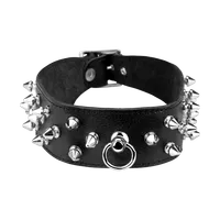 Breites Leder-Halsband mit Killernieten Breites Leder-Halsband mit Killernieten