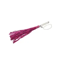 Leder-Peitsche, pink/silber Leder-Peitsche, pink/silber