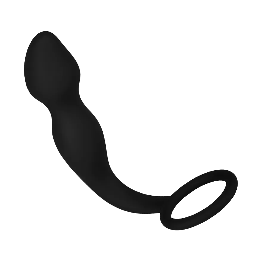 Silikon-Analplug mit Hodenring, 19,5 cm Silikon-Analplug mit Hodenring, 19,5 cm