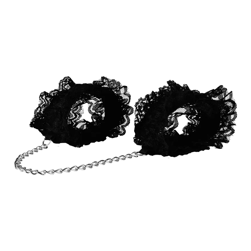 Fußfesseln aus Spitze mit Verbindungskette Fußfesseln aus Spitze mit Verbindungskette