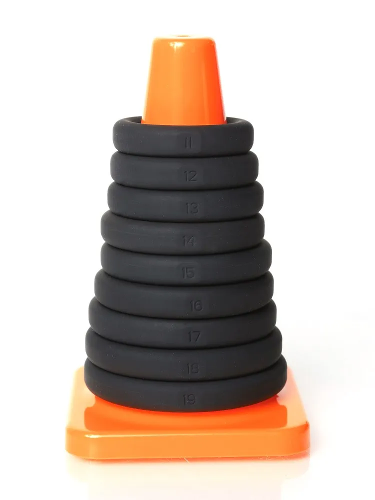 Perfect Fit Play Zone Kit: Penisringe-Set, schwarz/orange Perfect Fit Play Zone Kit: Penisringe-Set, schwarz/orange