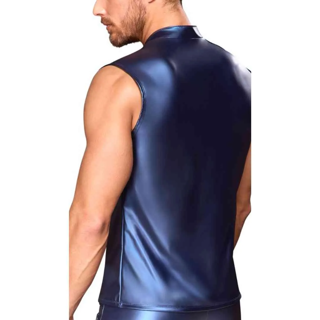 Shirt im Metallic-Mattlook mit Powernet – Bild 3