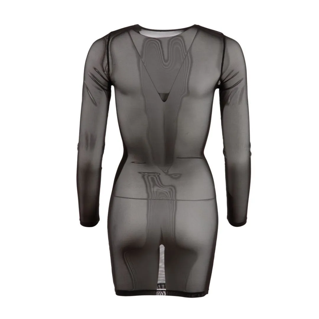 Transparentes Langarm-Kleid aus Powernet – Bild 5