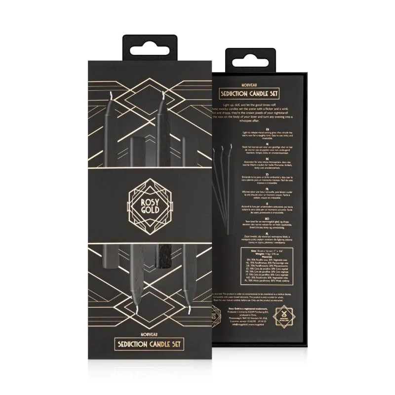 Rosy Gold - Seduction Candle Set - Schwarz – Bild 3