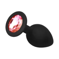 Silikon-Analdildo mit Kristall, S, 7 cm Silikon-Analdildo mit Kristall, S, 7 cm