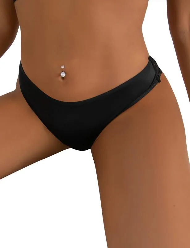 String mit Spitze - Schwarz String mit Spitze - Schwarz