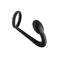 Master Series Explorer: Penis- und Hodenring mit Analplug, schwarz Master Series Explorer: Penis- und Hodenring mit Analplug, schwarz