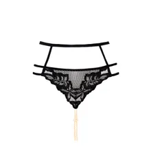 Bracli - Londoner Strumpfhosen - Luxuriöse Perlenstring-Dessous Größe Plus