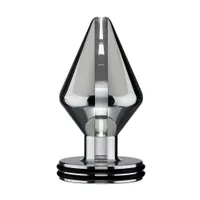 ElectraStim Maxi: Elektro-Analplug, silber/schwarz ElectraStim Maxi: Elektro-Analplug, silber/schwarz