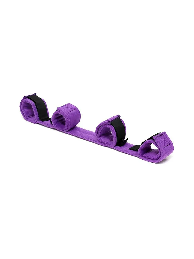 Softbondage Spreizstange mit Hand- und Fußfesseln, lila/schwarz Softbondage Spreizstange mit Hand- und Fußfesseln, lila/schwarz