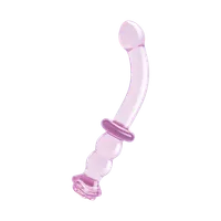 Glaze Glass - Rosebud G-Spot Dildo, 19 cm Glaze Glass - Rosebud G-Spot Dildo, 19 cm