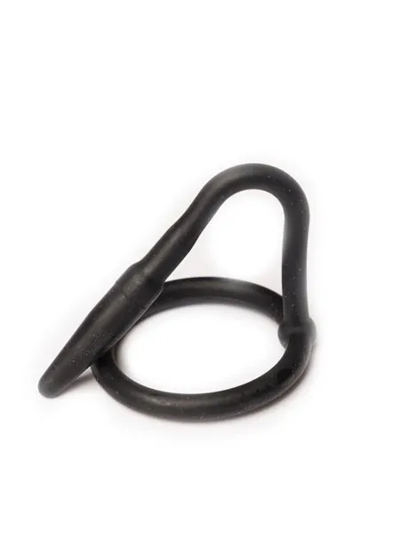 Sport Fucker Cock Plug: Eichelring mit Penisplug, schwarz Sport Fucker Cock Plug: Eichelring mit Penisplug, schwarz