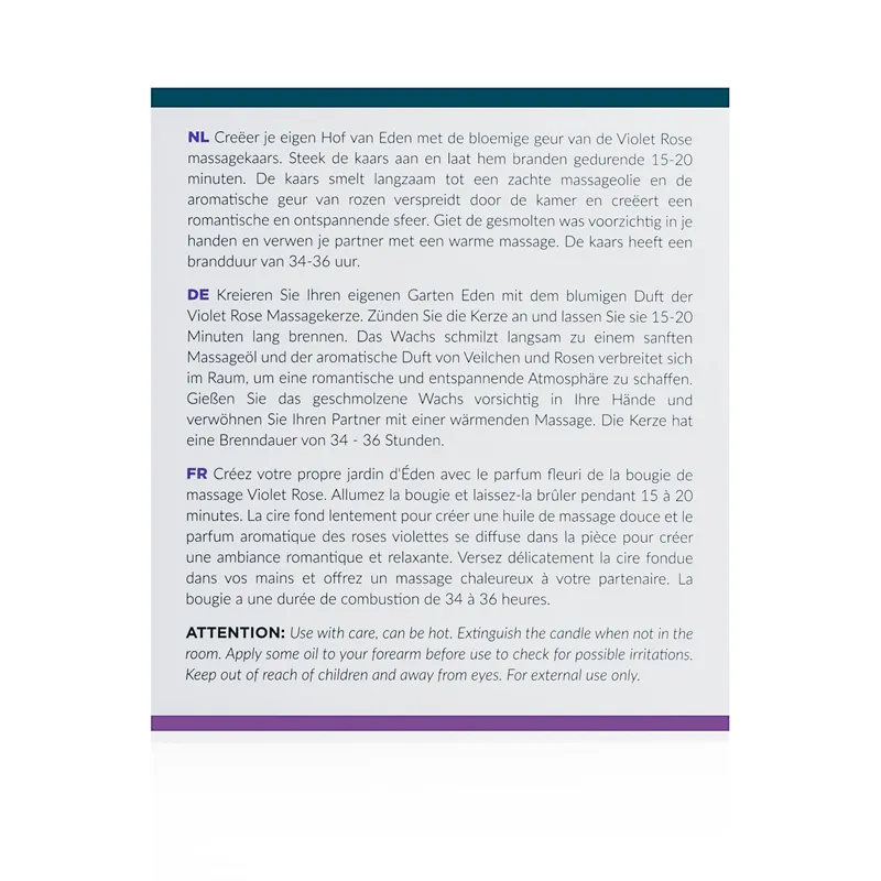Exotiq Massagekerze Violet Rose - 200g – Bild 5