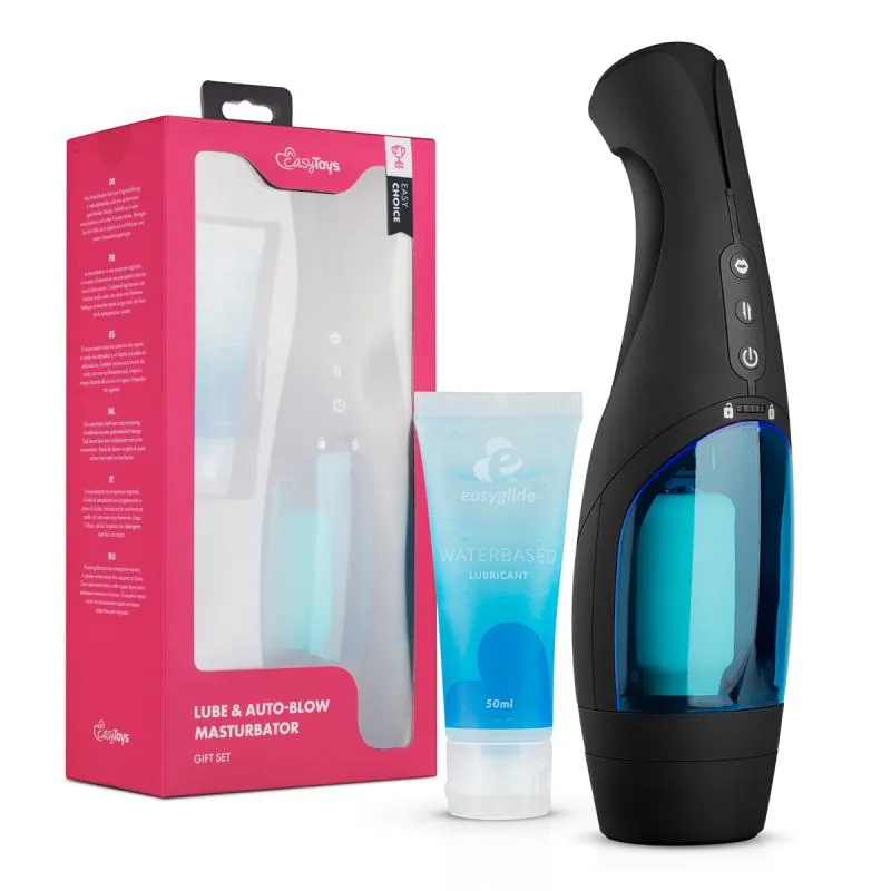 Easy Choice Masturbator mit Stoßfunktion & Gleitgel Set Easy Choice Masturbator mit Stoßfunktion & Gleitgel Set