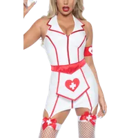 4tlg. Krankenschwester Kostüm 4tlg. Krankenschwester Kostüm