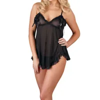 Babydoll mit geschlitzten Cups und String Babydoll mit geschlitzten Cups und String