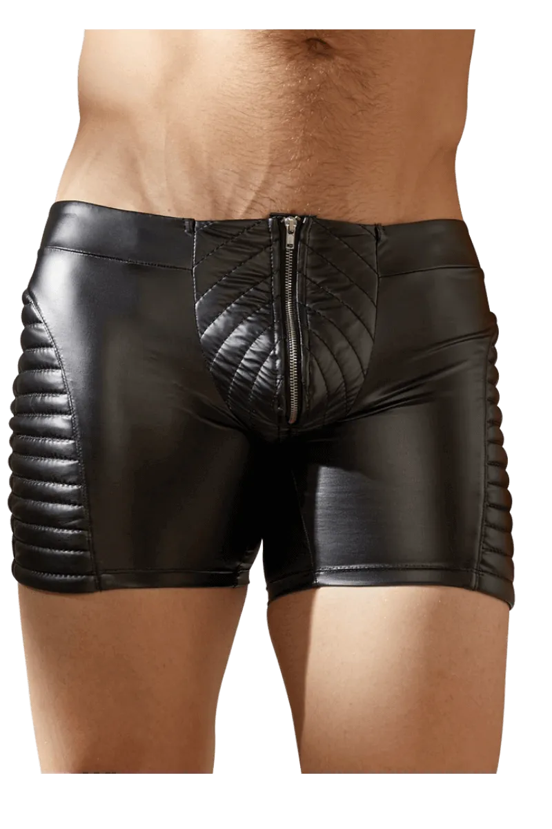 Pants in schwarz mit gestepptem Wetlook Pants in schwarz mit gestepptem Wetlook