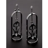 Triune Tit Tuggers with Clover Clamp: Edelstahl-Nippelklemmen Triune Tit Tuggers with Clover Clamp: Edelstahl-Nippelklemmen