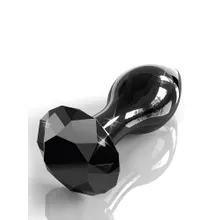 Icicles No 78: Glas-Analplug, schwarz Icicles No 78: Glas-Analplug, schwarz