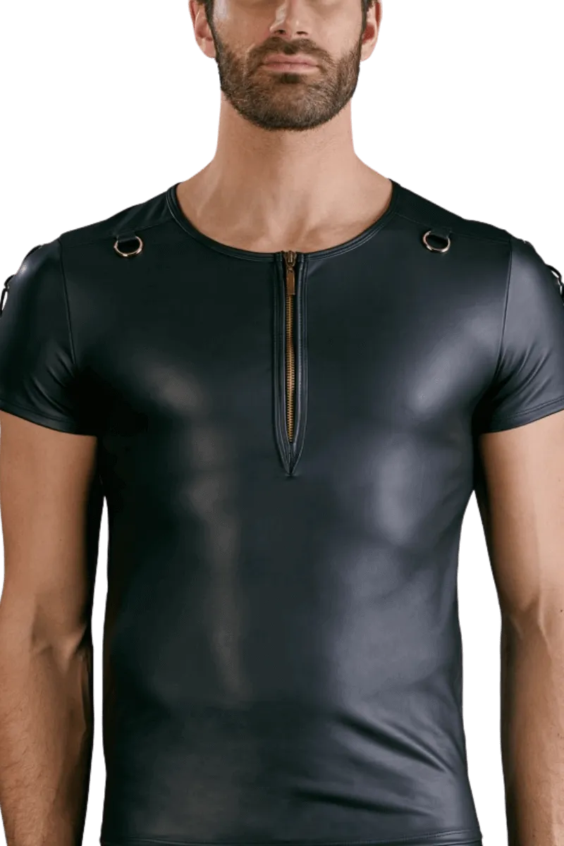 Wetlook Shirt mit Reißverschluss Wetlook Shirt mit Reißverschluss