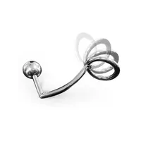 Anal Intruder: Edelstahl-Penis-/Hodenring (50mm) mit Analplug Anal Intruder: Edelstahl-Penis-/Hodenring (50mm) mit Analplug
