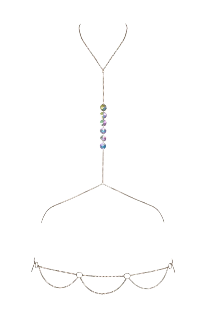 Körperkette gold mit Pailletten Körperkette gold mit Pailletten